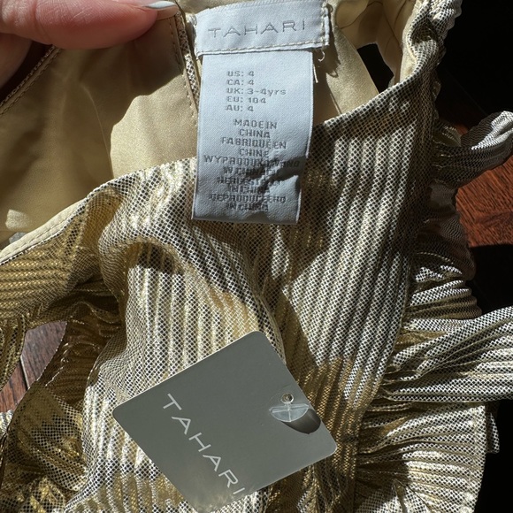 Gold Tahari Toddler Dress NWT - Picture 2 of 8